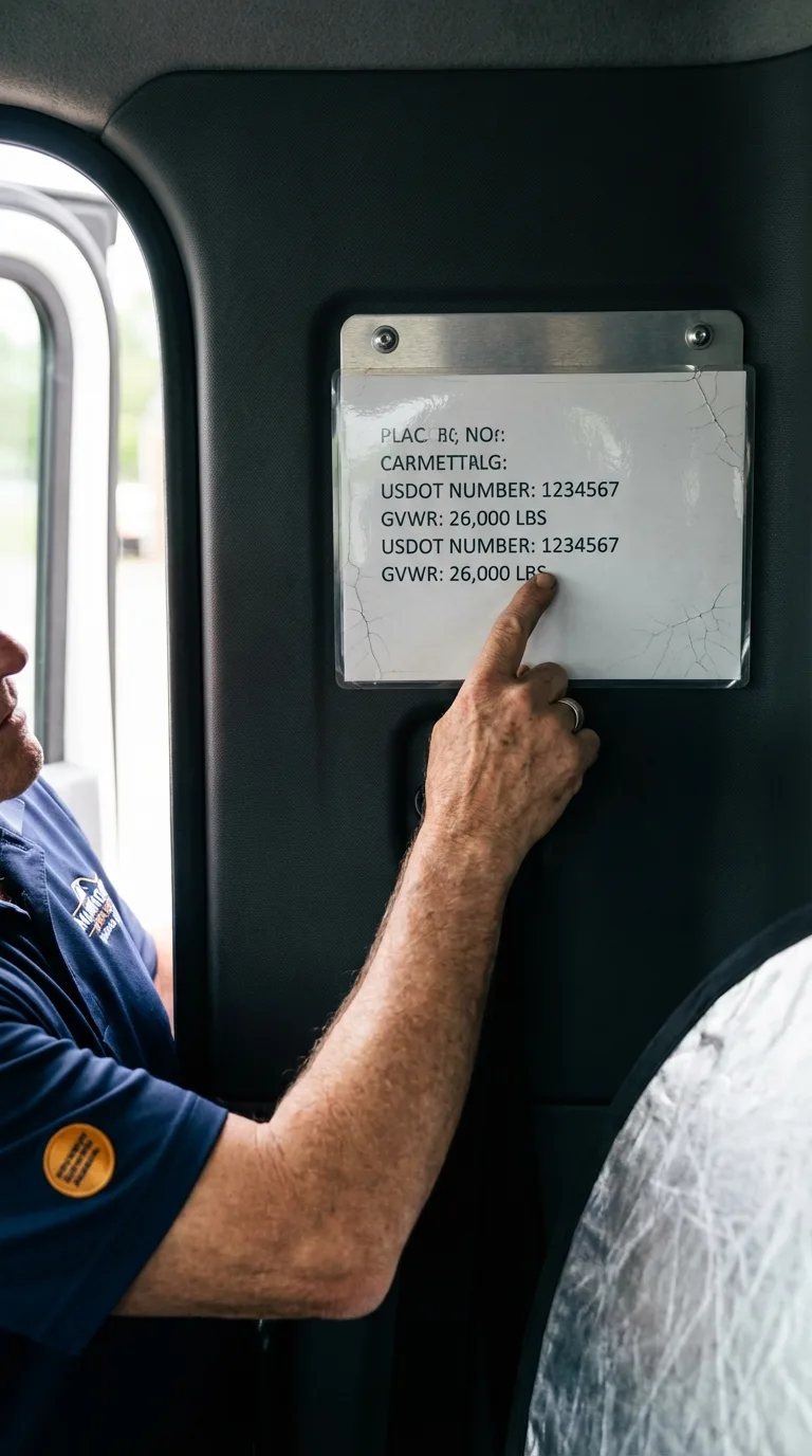 USDOT licensing placard verification in Wood River